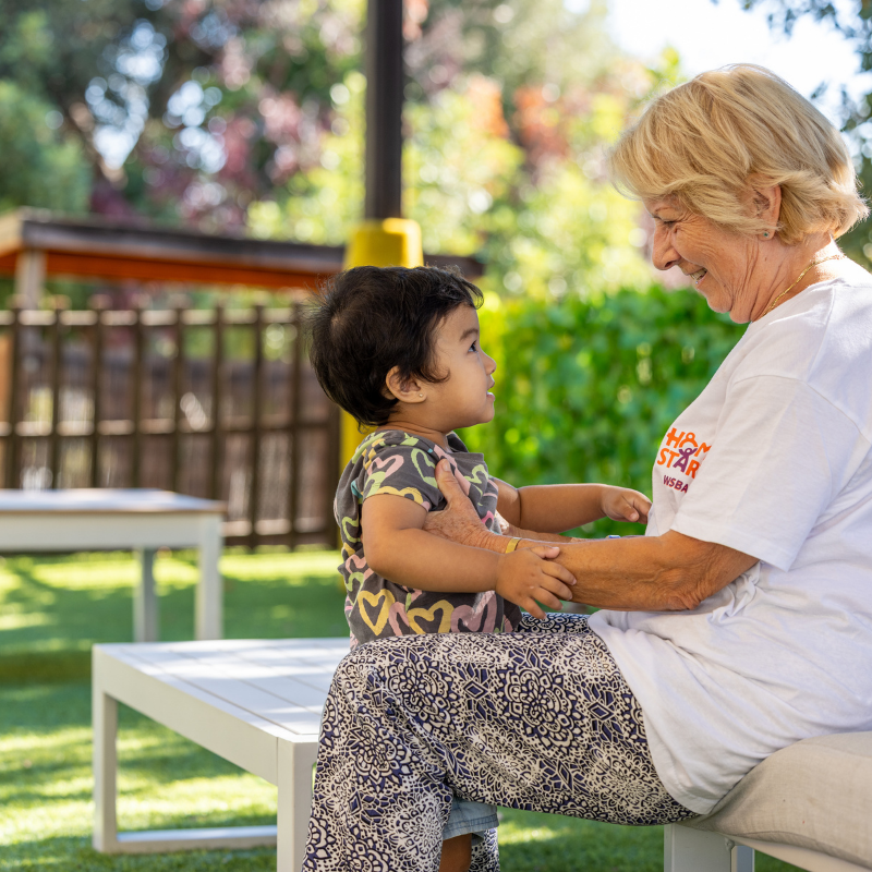 HomeStart UK Volunteer Brittany spends some time with Laura and her son Axel in Horsham, United Kingdom.  (photo by Andy Aitchison)